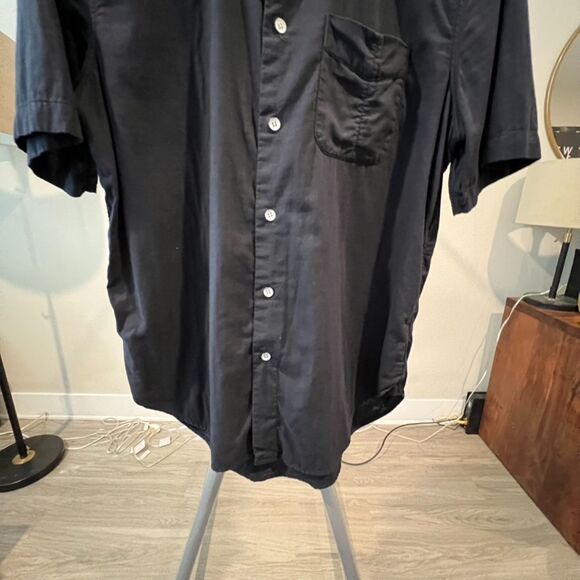 rag & bone - Standard Issue Beach Cotton SS Shirt - Navy - Picture 5 of 6